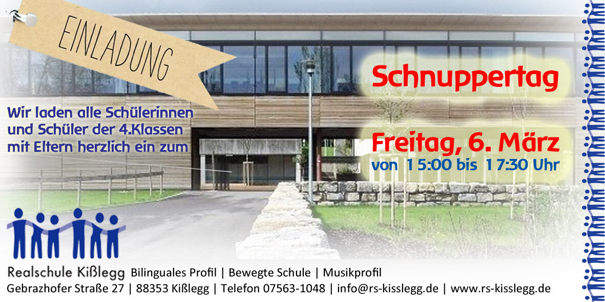 Schnuppertag an der Realschule Kißlegg